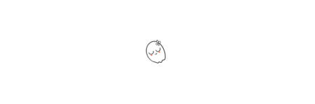 A tiny, blushing ghost with a flower on its head.